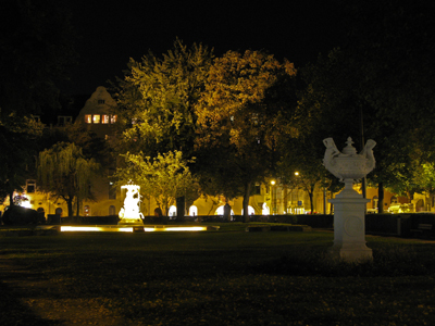 Die Robert-Krekel-Anlage bei Nacht (Oktober 2009)