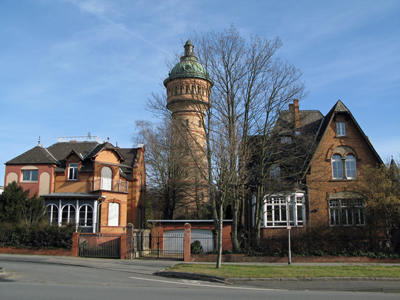 Villen um den Biebricher Wasserturm (Februar 2008)